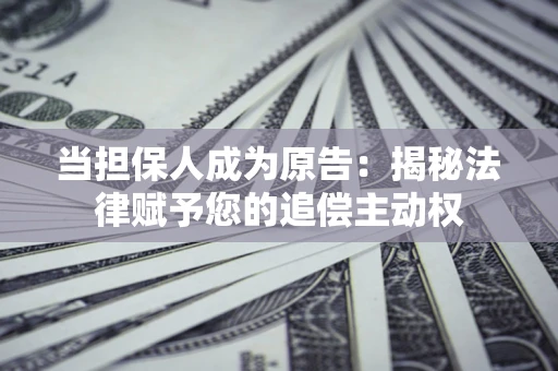 北京当担保人成为原告：揭秘法律赋予您的追偿主动权