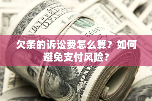 北京欠条的诉讼费怎么算？如何避免支付风险？